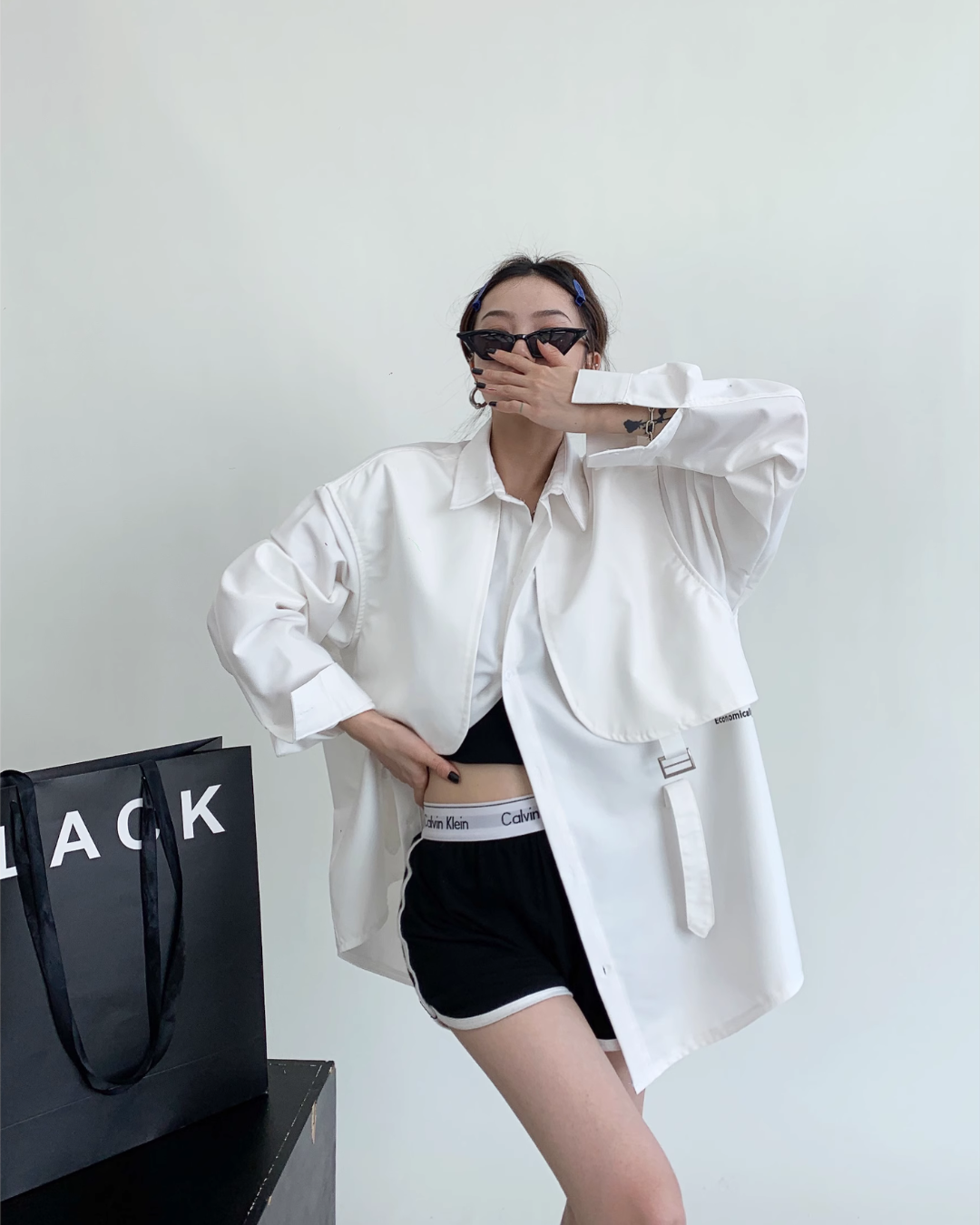 Casual Belt Long Sleeve Shirt YLS0414