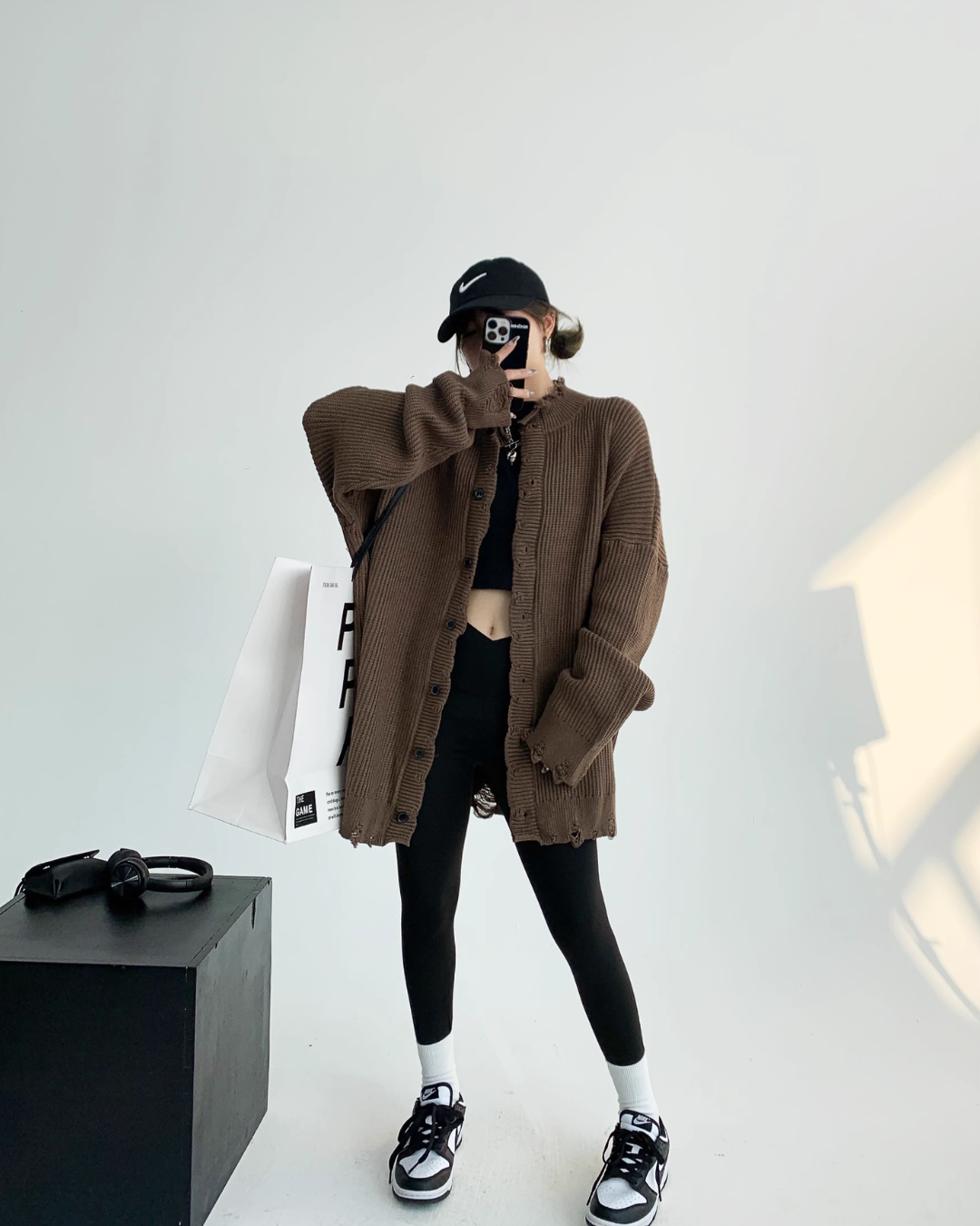 Damaged Knit Cardigan YLS0375