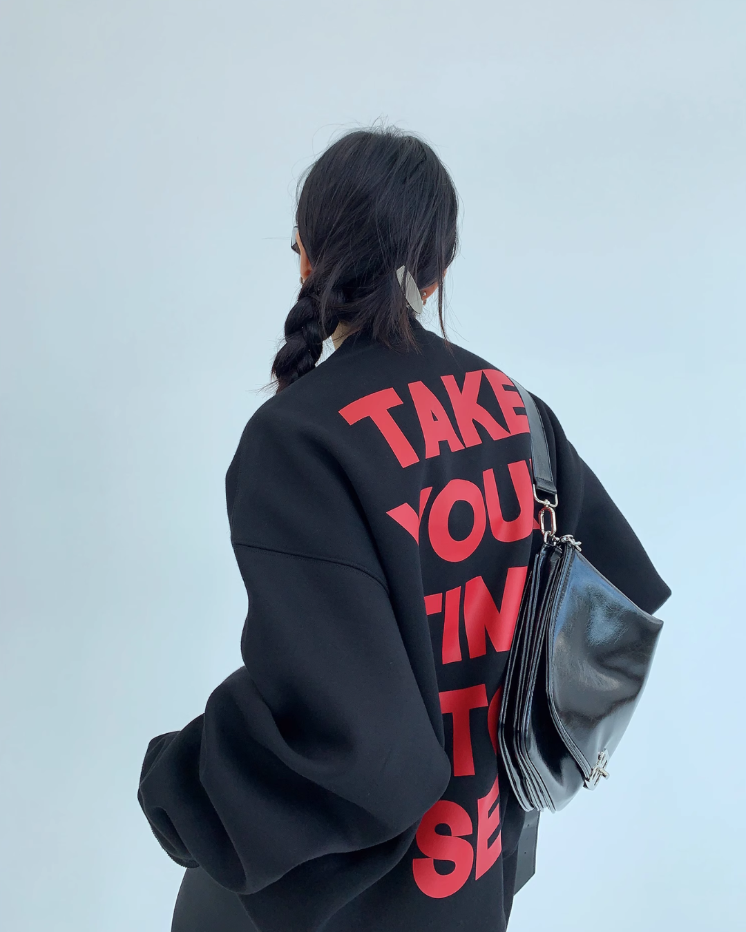 Back Logo Volume Sweat Tops YLS0357