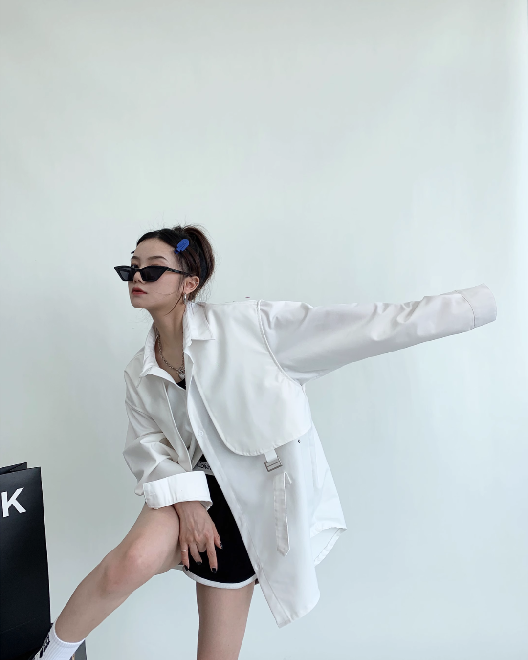 Casual Belt Long Sleeve Shirt YLS0414