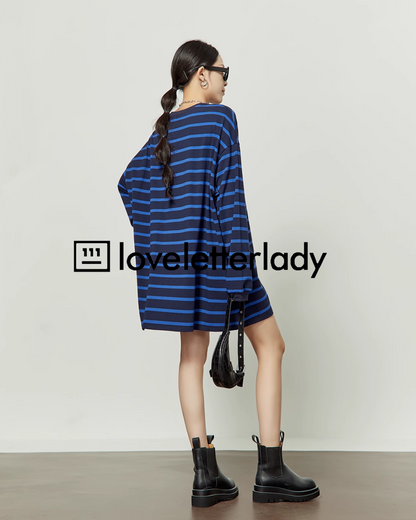 Border Big Long Sleeve T-Shirt LLA0251