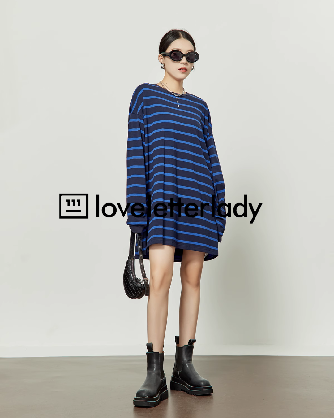 Border Big Long Sleeve T-Shirt LLA0251