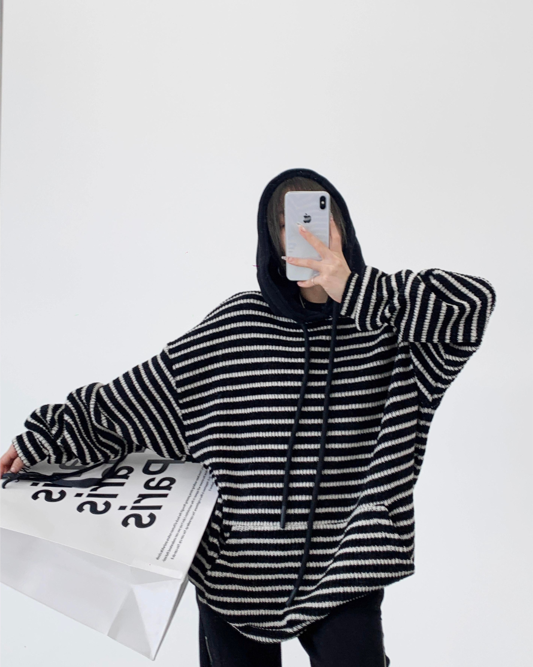 Border Knitted Food Hoodie YLS0423