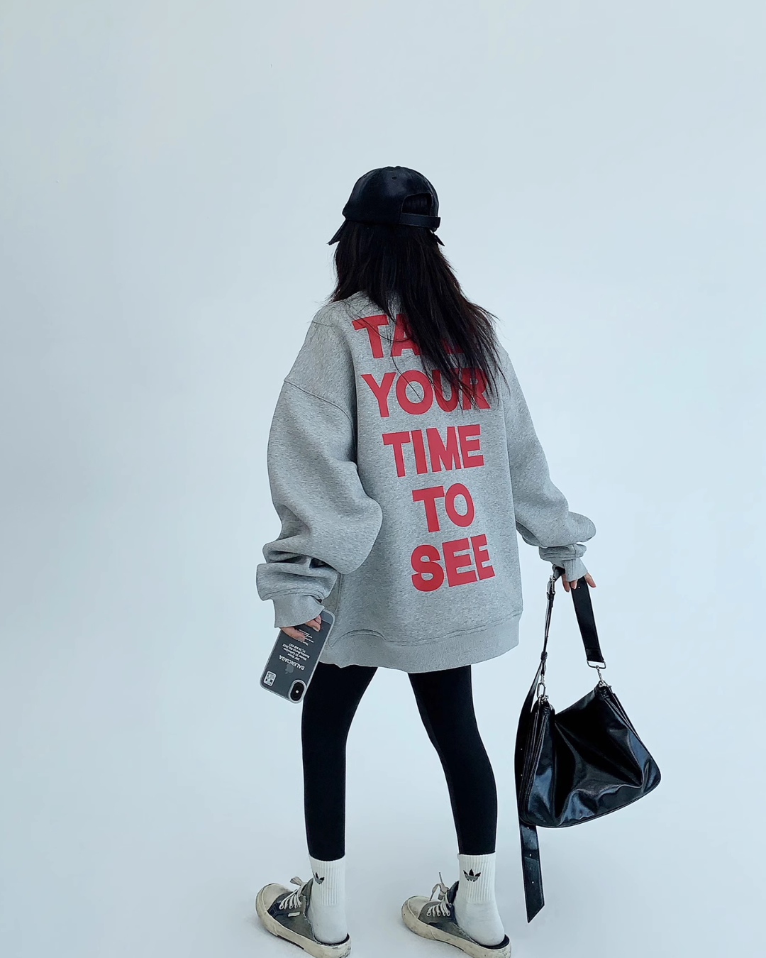 Back Logo Volume Sweat Tops YLS0357