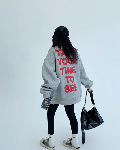 Back Logo Volume Sweat Tops YLS0357