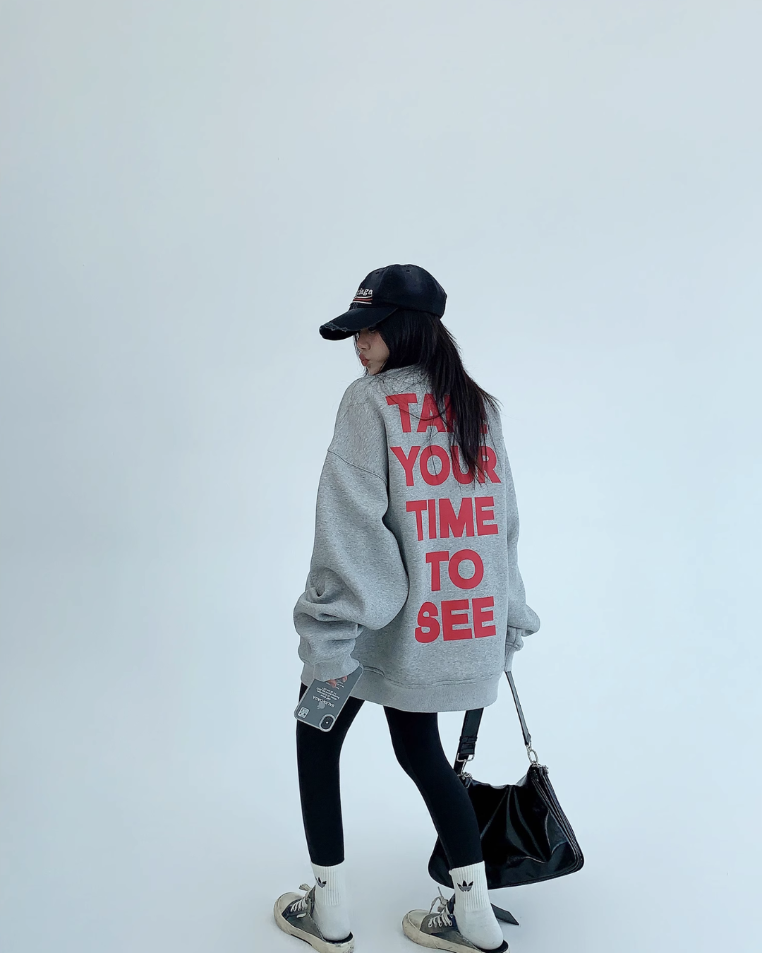 Back Logo Volume Sweat Tops YLS0357