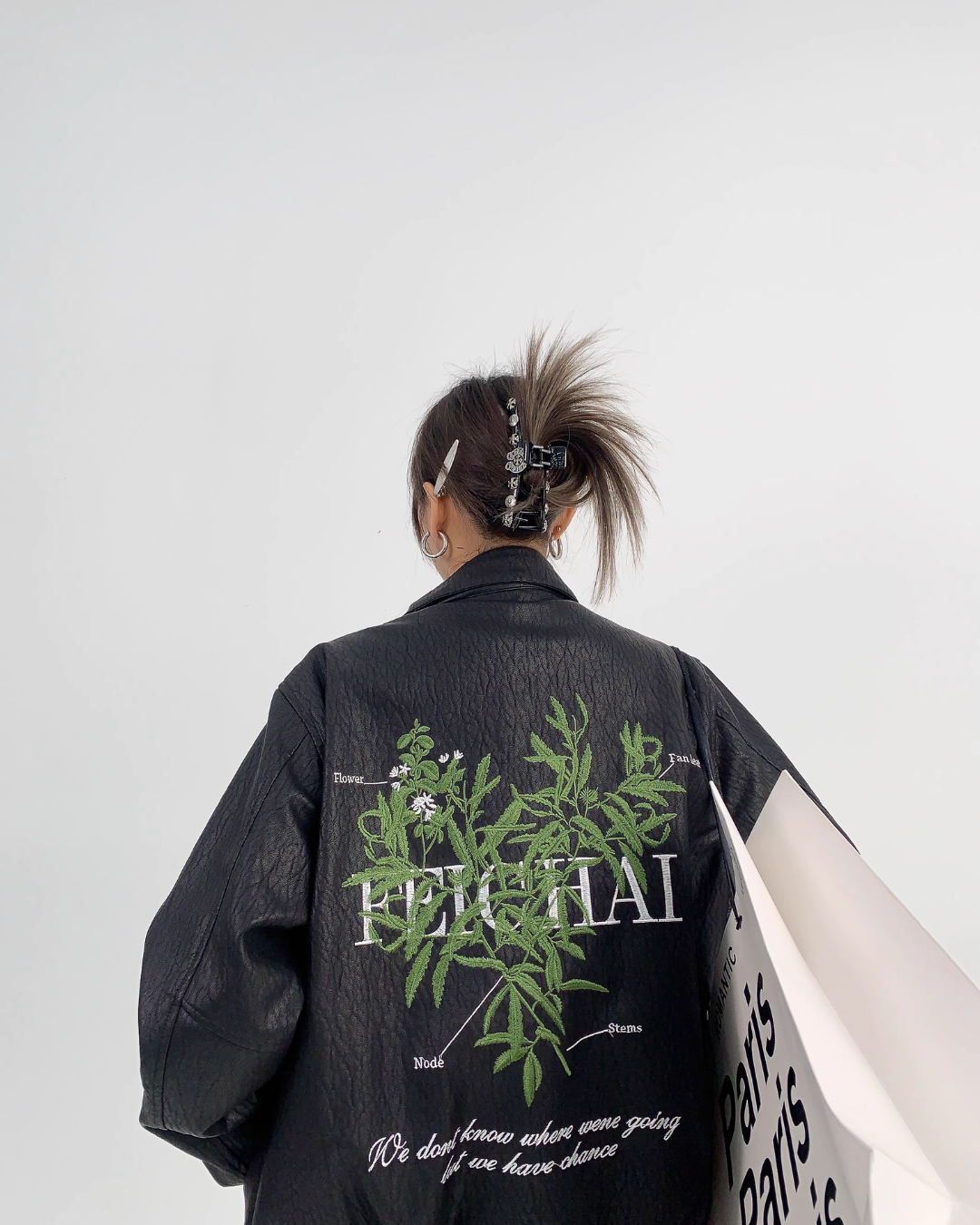 Back Design Faux Leather Blouson YLS0383