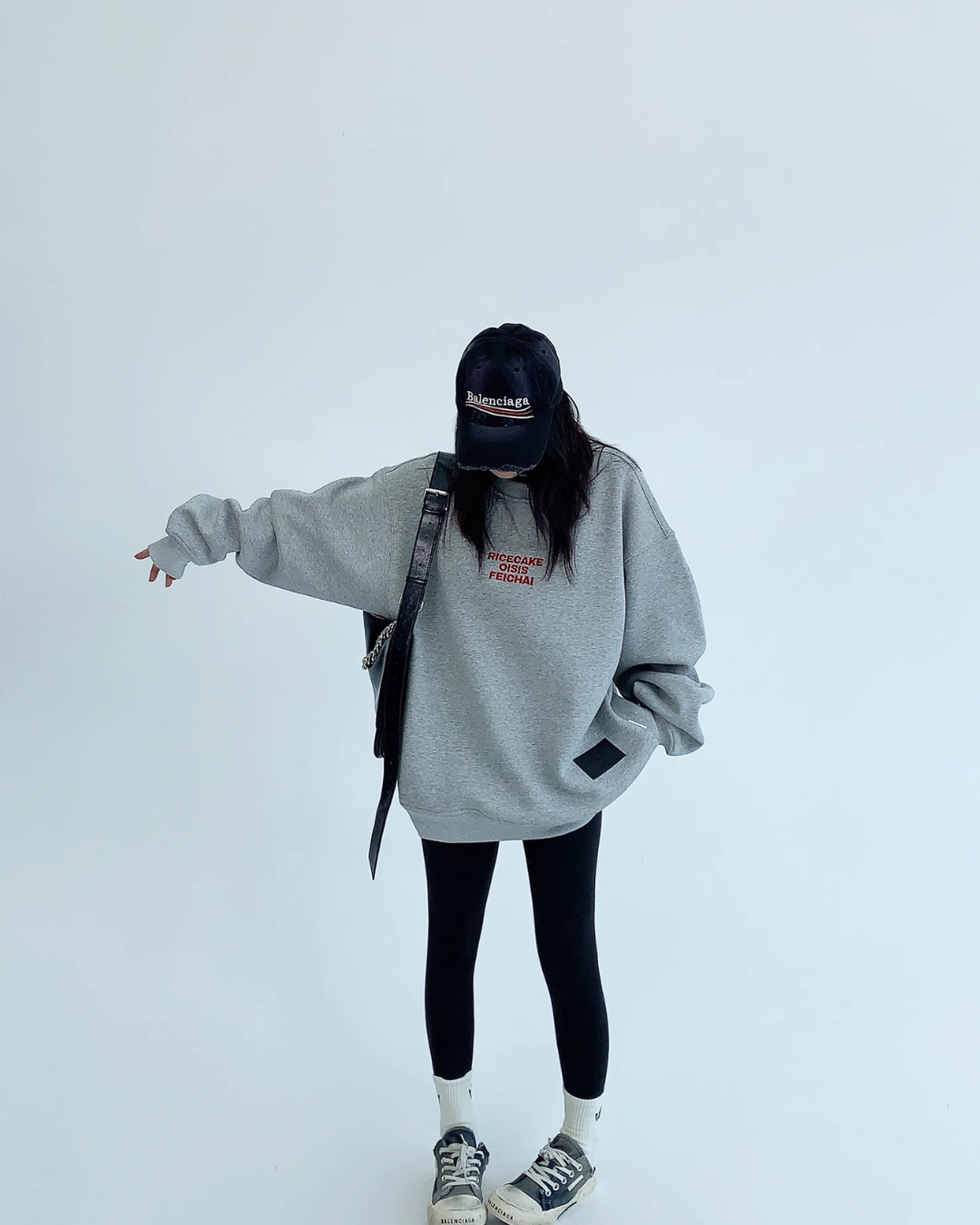Back Logo Volume Sweat Tops YLS0357