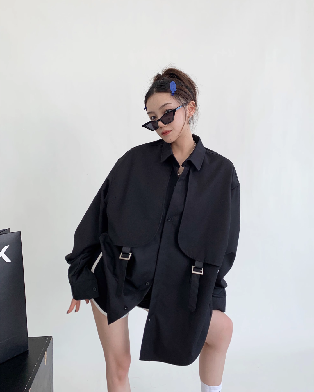 Casual Belt Long Sleeve Shirt YLS0414