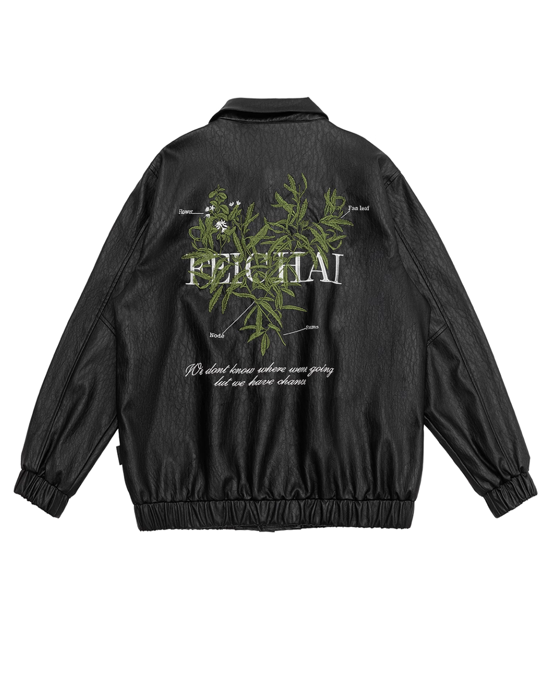 Back Design Faux Leather Blouson YLS0383