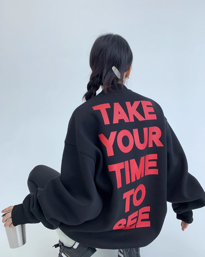 Back Logo Volume Sweat Tops YLS0357