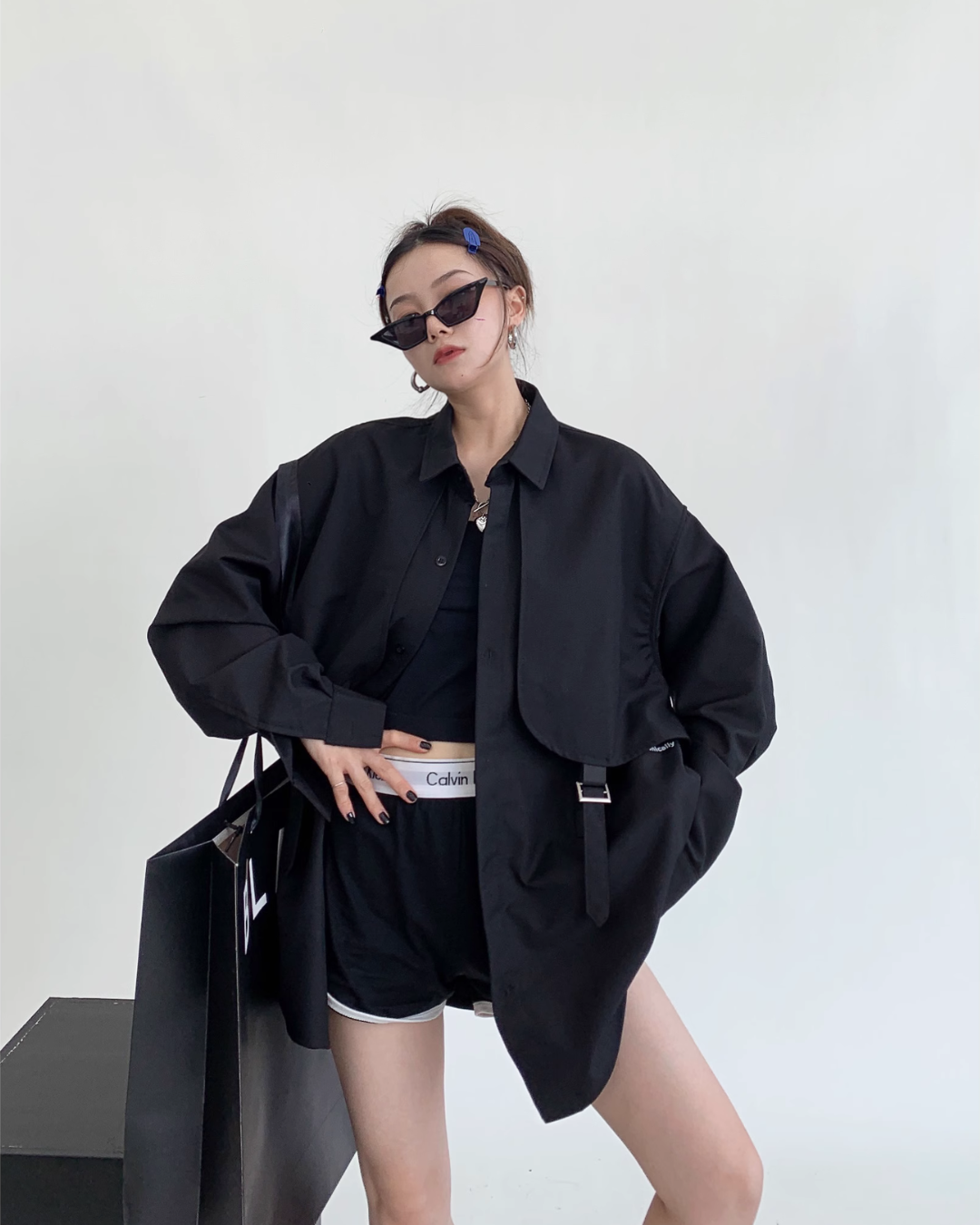 Casual Belt Long Sleeve Shirt YLS0414