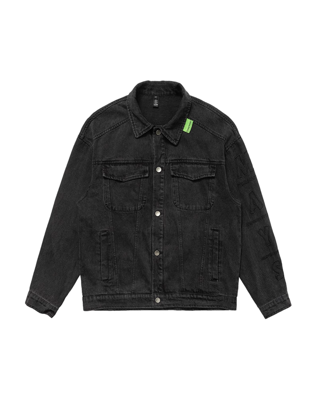 Back Embossed Logo Denim Jacket YLS0418