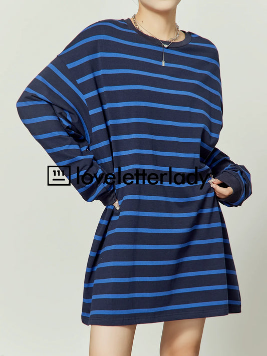 Border Big Long Sleeve T-Shirt LLA0251